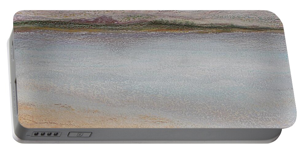 Landscape Portable Battery Charger featuring the painting Salar by Norma Duch