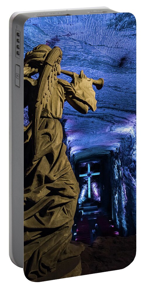 Church Portable Battery Charger featuring the photograph Salt Cathedral of Zipaquira by Jaime Mercado