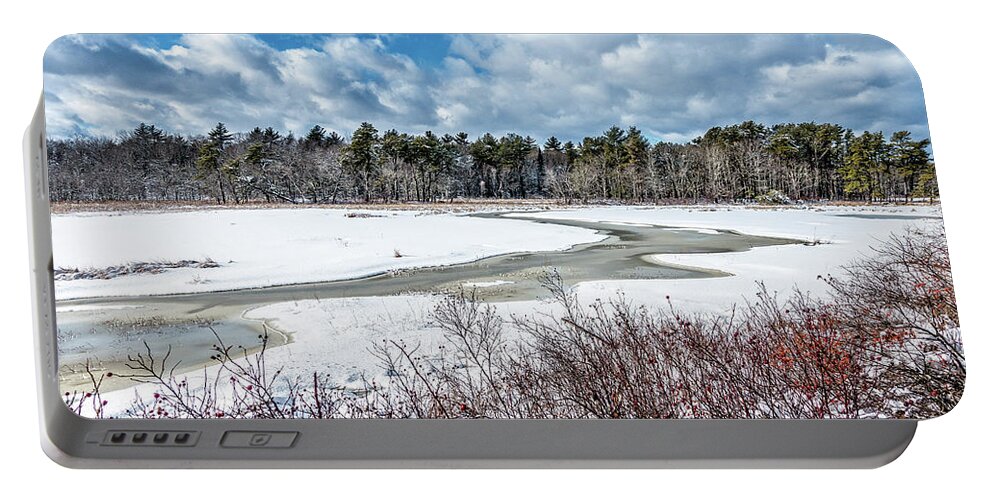 Maine Portable Battery Charger featuring the photograph Salt Marsh Meander by Gary Shepard
