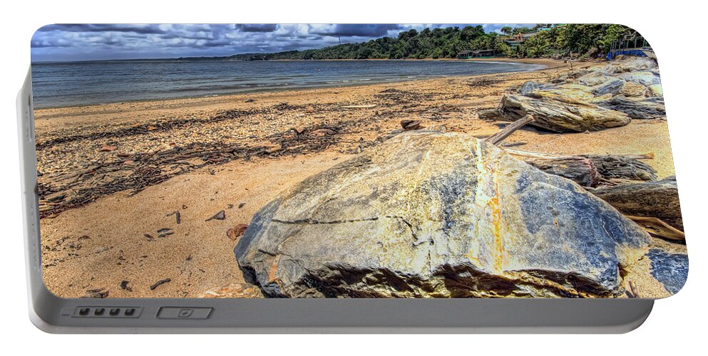 Salybia Beach Portable Battery Charger featuring the photograph Salybia Bay by Sharon Ann Sanowar