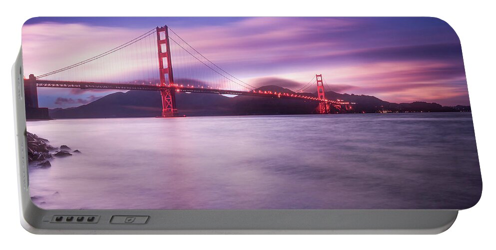 Golden Gate Portable Battery Charger featuring the photograph San Francisco Bridge by Philippe Sainte-Laudy