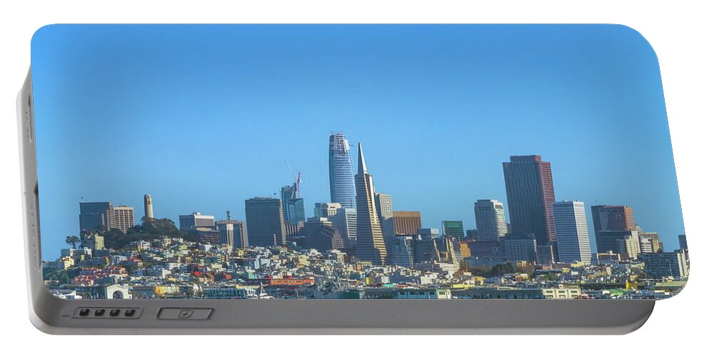 San Francisco Skyline 2017 Portable Battery Charger featuring the photograph San Francisco Skyline 2017 by Bonnie Follett