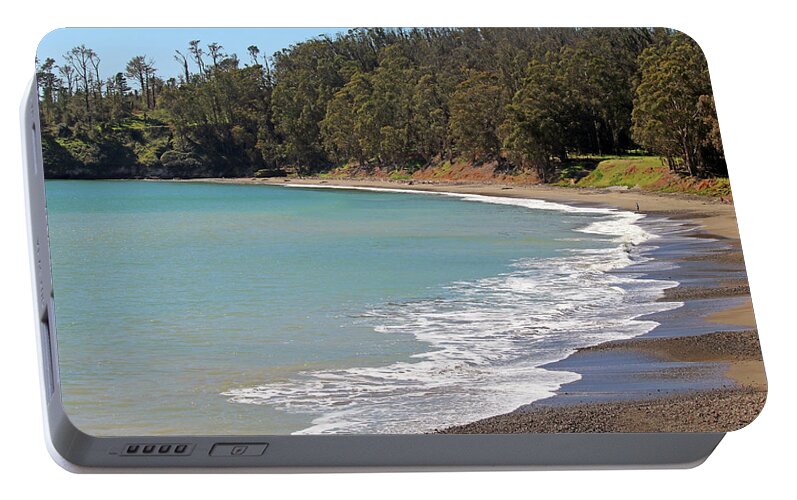 San Simeon Portable Battery Charger featuring the photograph San Simeon Cove by Art Block Collections