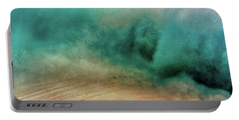 Sand Portable Battery Charger featuring the photograph Sand and Wave by Christopher Johnson