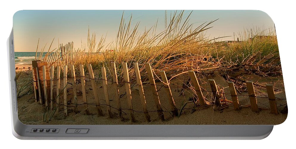 Jersey Shore Portable Battery Charger featuring the photograph Sand Dune in Late September - Jersey Shore by Angie Tirado