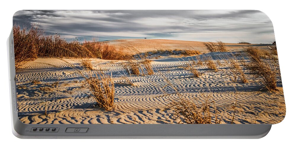 Landscapes Portable Battery Charger featuring the photograph Sand Dune Wind Carvings by Donald Brown