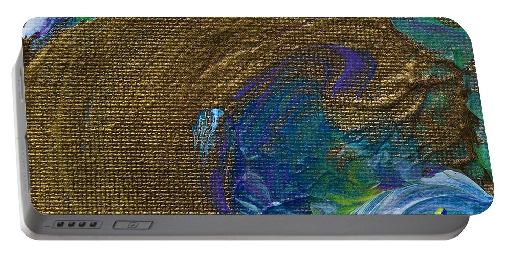 Modern Portable Battery Charger featuring the painting Sand Dunes By The Sea by Donna Blackhall