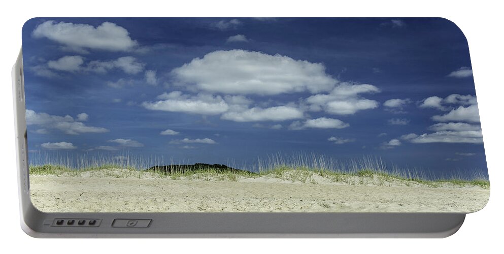 Sea Portable Battery Charger featuring the photograph Sand Grass and Sky by WAZgriffin Digital