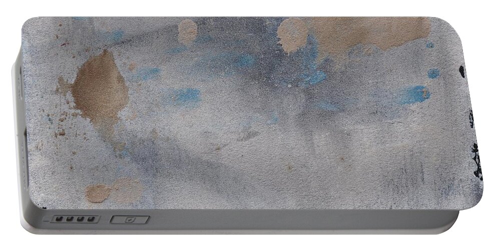 Abstract Portable Battery Charger featuring the painting Sand Tile AM214140 by Eduard Meinema