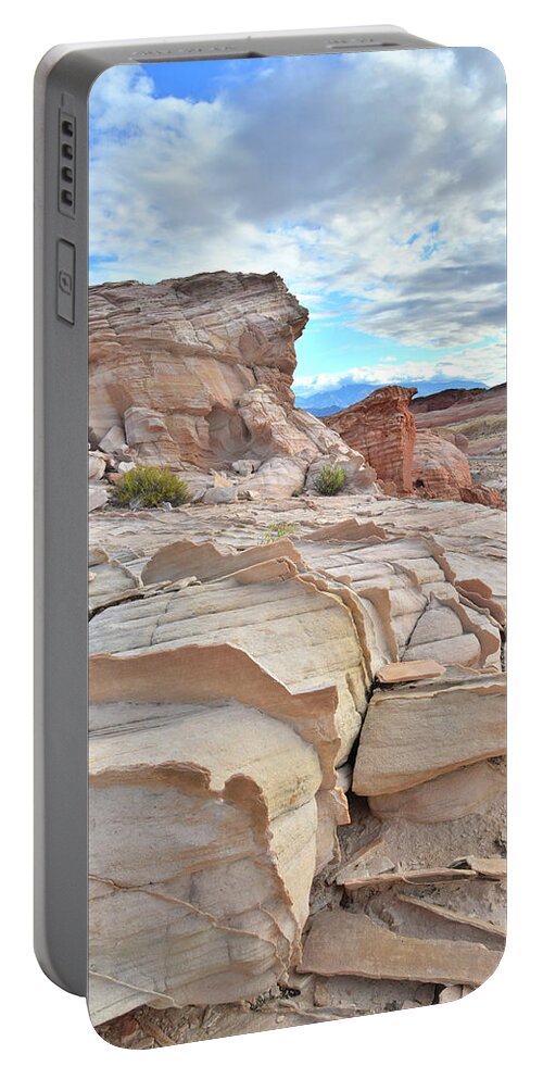 Valley Of Fire State Park Portable Battery Charger featuring the photograph Sandstone Staircase in Valley of Fire by Ray Mathis