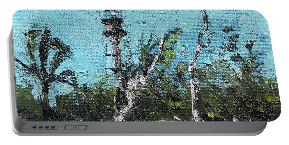 Impressionism Portable Battery Charger featuring the painting Sanibel Light #Eight by Maggii Sarfaty