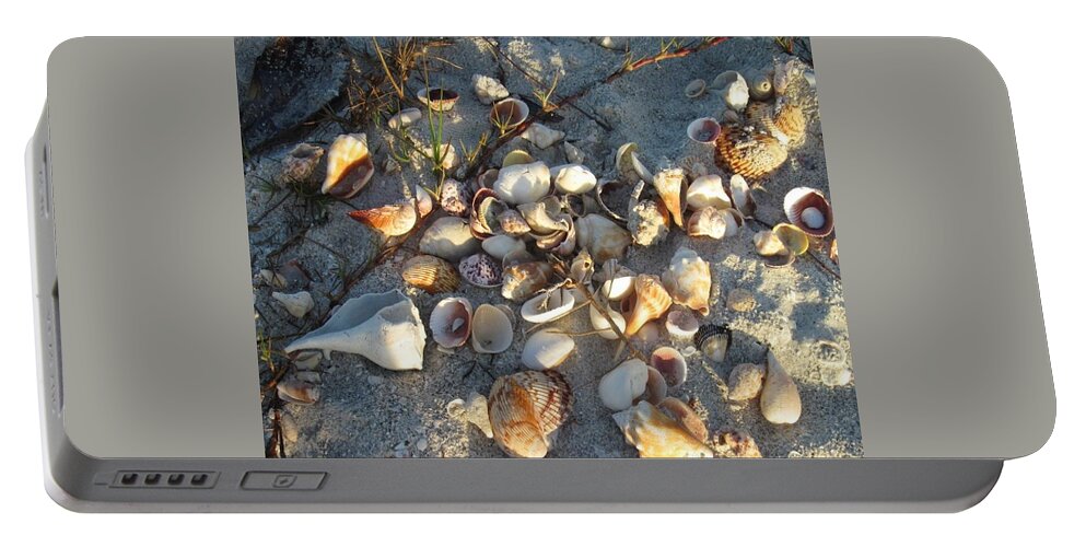 Shells Portable Battery Charger featuring the photograph Sanibel Shells by Betty Buller Whitehead