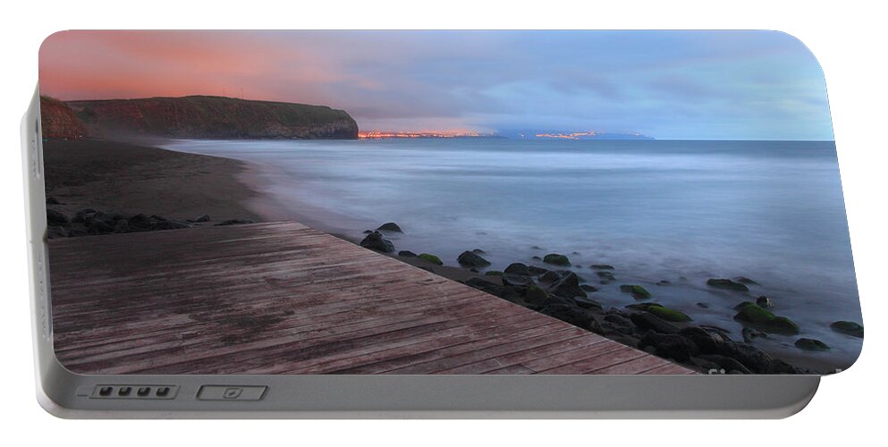 Oceanscape Portable Battery Charger featuring the photograph Santa Barbara beach by Gaspar Avila