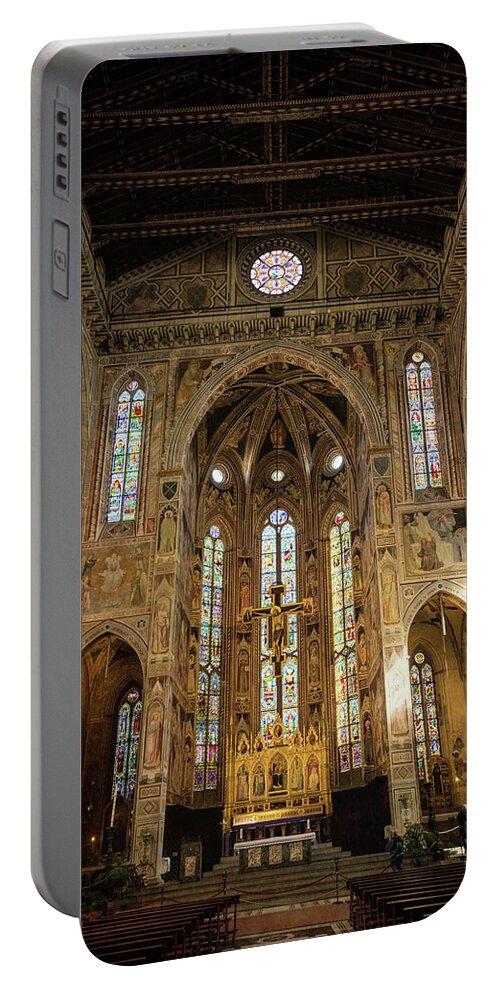 Santa Croce Portable Battery Charger featuring the photograph Santa Croce Florence Italy by Joan Carroll