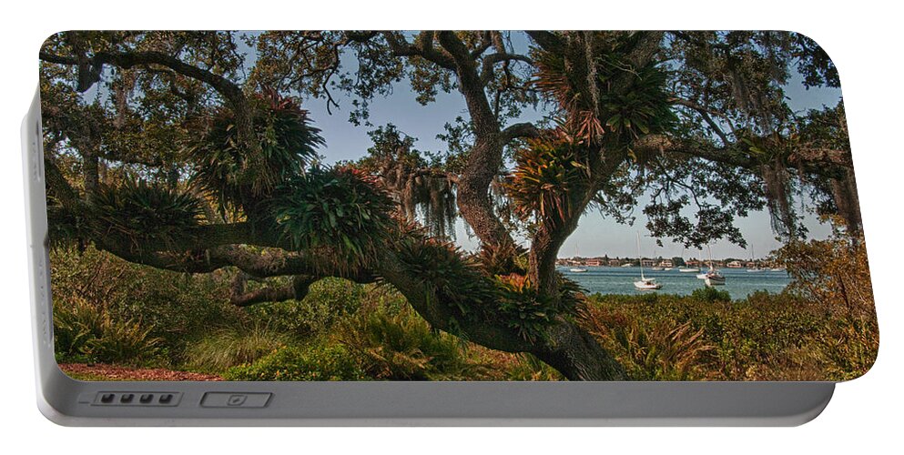 Garden Portable Battery Charger featuring the photograph Sarasota Bay View by Mitch Spence