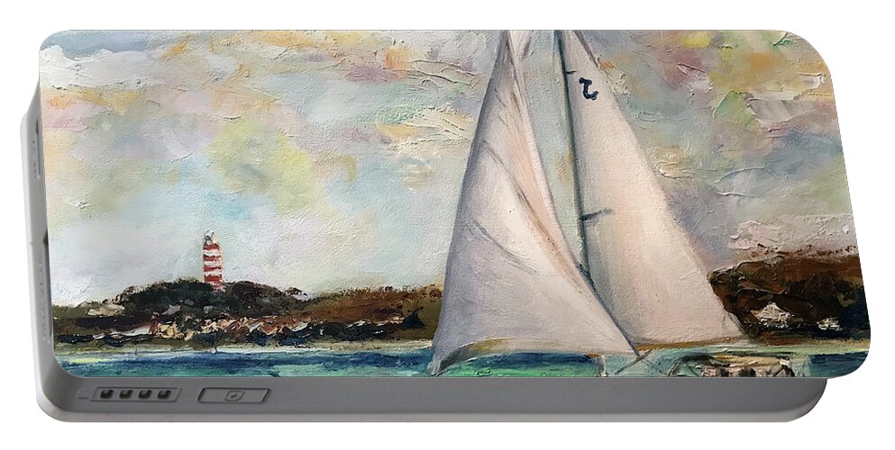 Satisfaction Portable Battery Charger featuring the painting Satisfaction by Josef Kelly