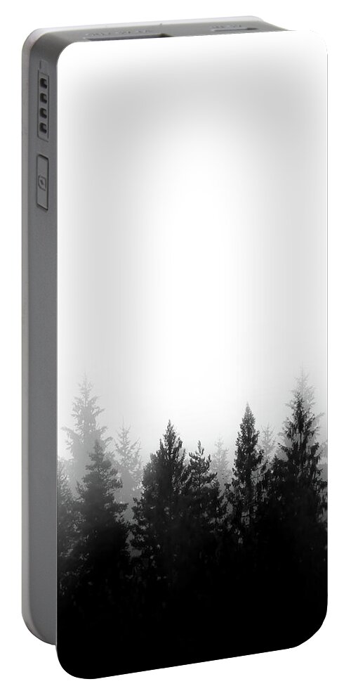 Nordic Portable Battery Charger featuring the mixed media Scandinavian Forest by Nicklas Gustafsson