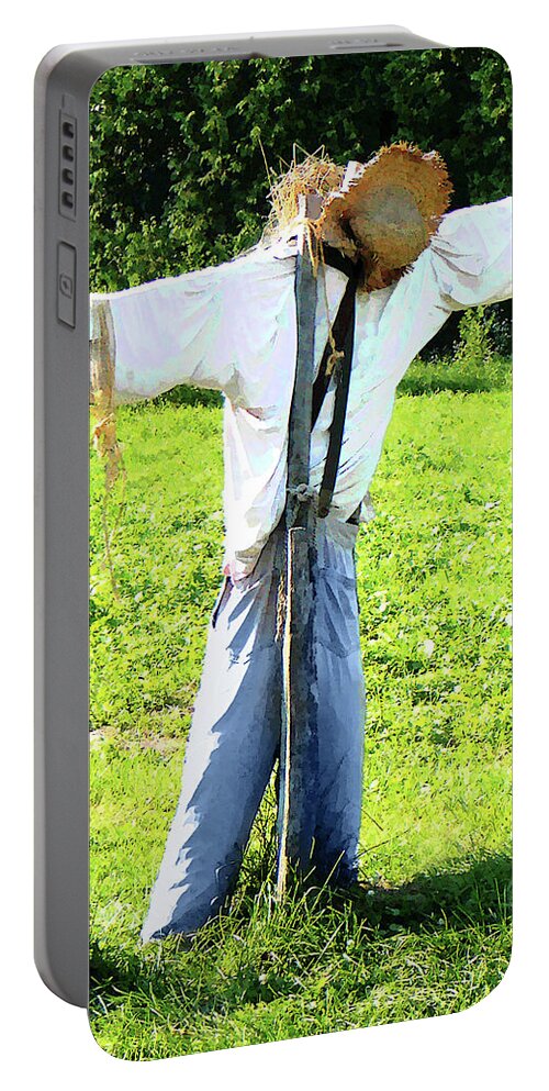 Rural Portable Battery Charger featuring the photograph Scarecrow by Susan Savad