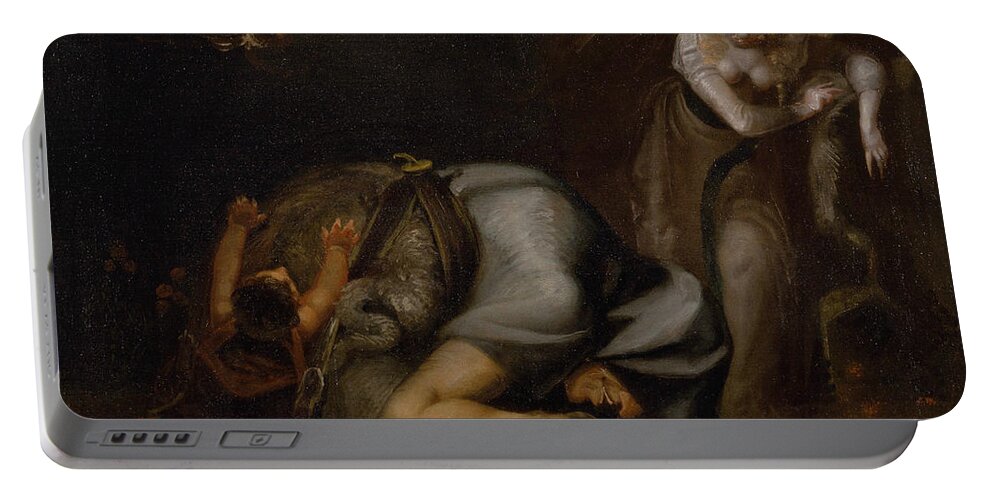 Fuseli Portable Battery Charger featuring the painting Scene of Witches by Henry Fuseli