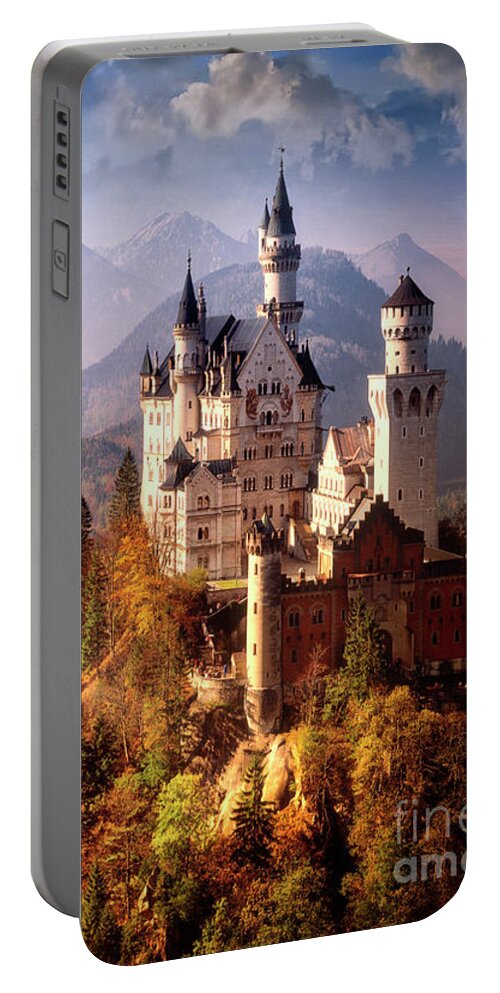 Nag906703a Portable Battery Charger featuring the photograph Schloss Neuschwanstein by Edmund Nagele FRPS