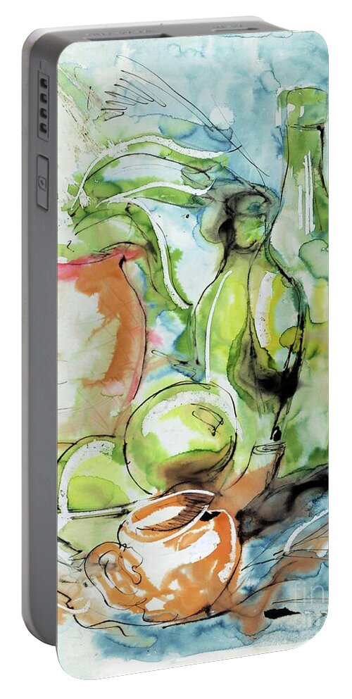 Mixed Media Portable Battery Charger featuring the mixed media School Project by William Band