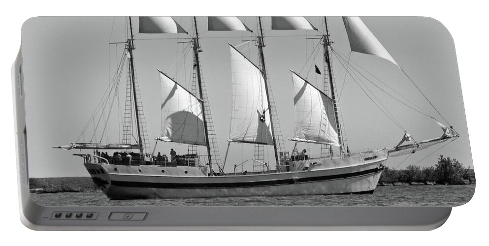 Schooner On Lake Michigan Portable Battery Charger featuring the photograph Schooner on Lake Michigan No. 1-3 by Sandy Taylor