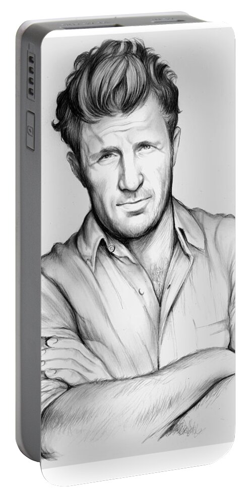 Celebrity Portable Battery Charger featuring the drawing Scott Caan by Greg Joens