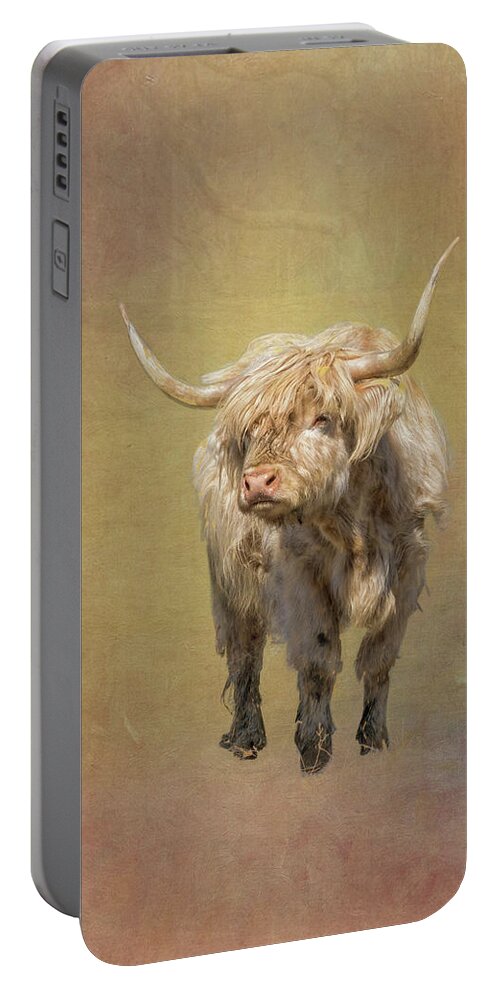 Harrisville New Hampshire. New England Mill Town Portable Battery Charger featuring the photograph Scottish Highlander by Tom Singleton