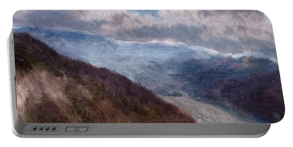 scottish Paintings Portable Battery Charger featuring the painting Scottish Landscape by Mark Taylor