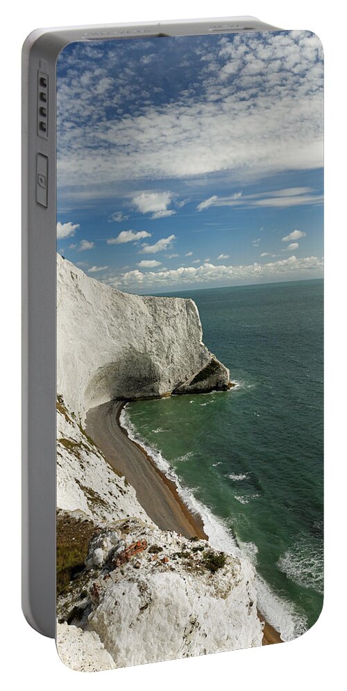 Britain Portable Battery Charger featuring the photograph Scratchell's Bay - Isle of Wight by Rod Johnson