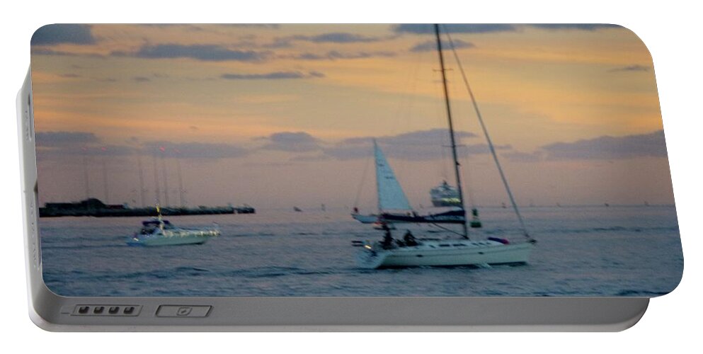 San Diego Portable Battery Charger featuring the photograph SD Sunset 3 by Phyllis Spoor
