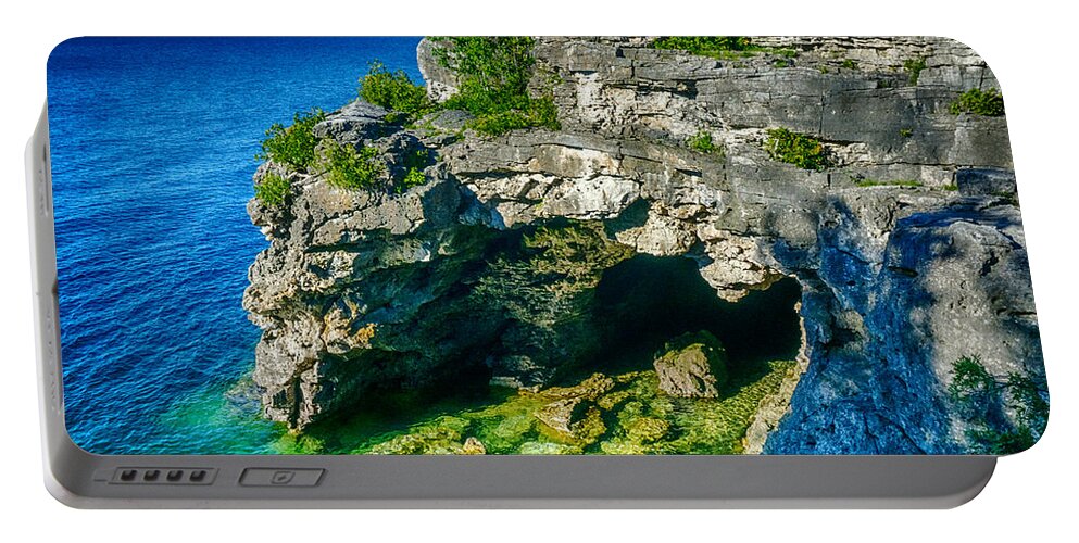 Grotto Portable Battery Charger featuring the photograph Sea Cave by Amanda Jones