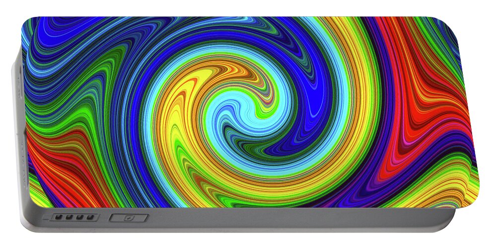 Art Portable Battery Charger featuring the digital art Sea of Colors by DB Hayes