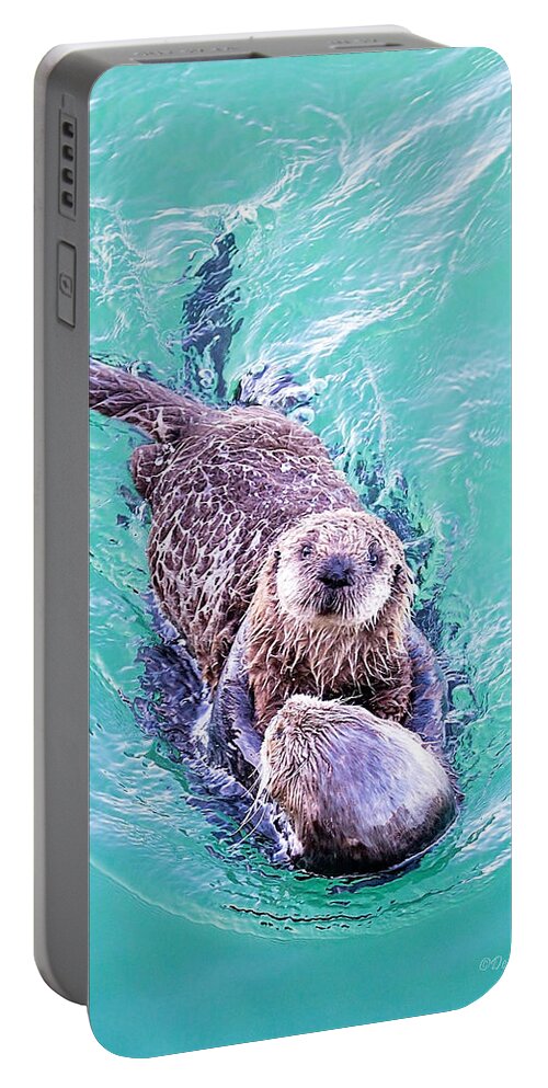 Sea Portable Battery Charger featuring the photograph Sea Otter Pup by Deana Glenz