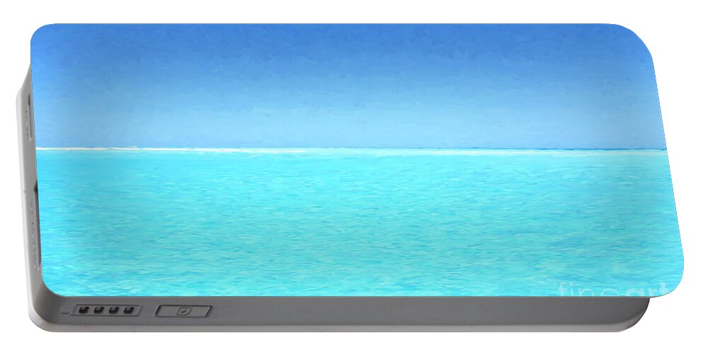 Sea Portable Battery Charger featuring the digital art Sea by Roger Lighterness