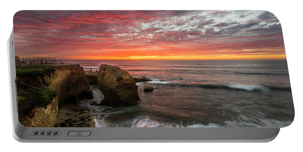Landscape Portable Battery Charger featuring the photograph Sea Stack Sunset by Scott Cunningham