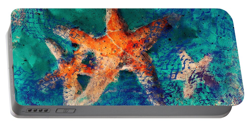 Starfish Portable Battery Charger featuring the photograph Sea Stars by Micki Findlay