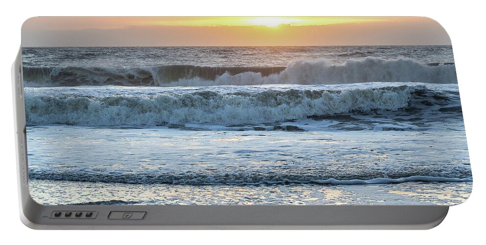 Sunrise Portable Battery Charger featuring the photograph Seaside Sunrise by Penny Meyers