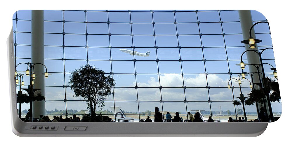 Aircraft Portable Battery Charger featuring the photograph SEATAC airport K088 by Yoshiki Nakamura