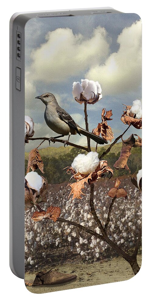 Bird Portable Battery Charger featuring the digital art Secret Of The Mockingbird by M Spadecaller