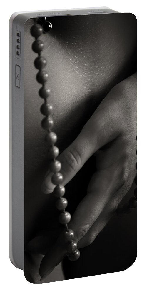 Nude Portable Battery Charger featuring the photograph Secret Treasure by Vitaly Vakhrushev