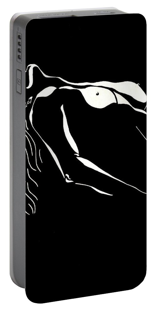  Sex Photographs Portable Battery Charger featuring the drawing Seduced by Mayhem Mediums