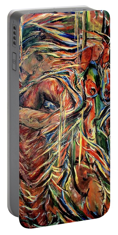 I See Portable Battery Charger featuring the painting See by Dawn Fisher
