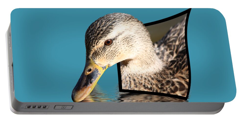 Duck Portable Battery Charger featuring the photograph Seeking Water by Shane Bechler