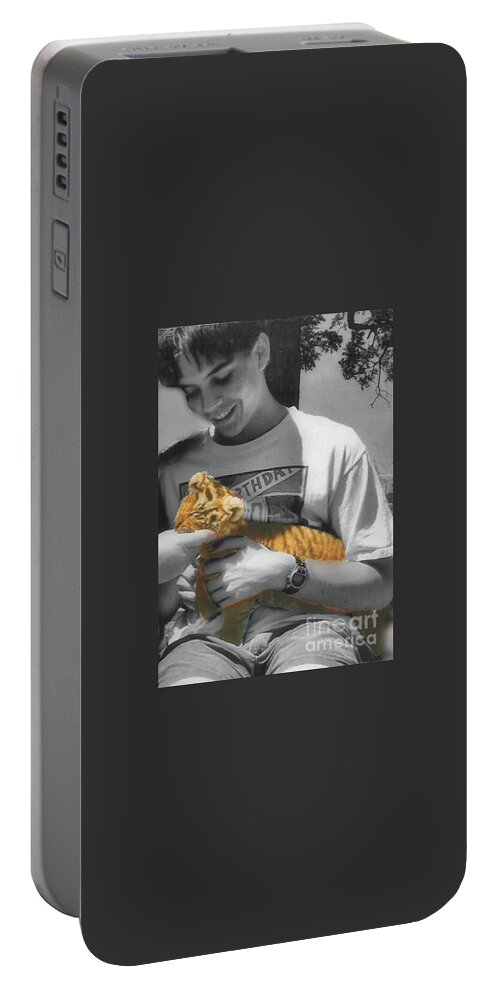 Tiger Portable Battery Charger featuring the photograph Selective Color Tiger by Janette Boyd