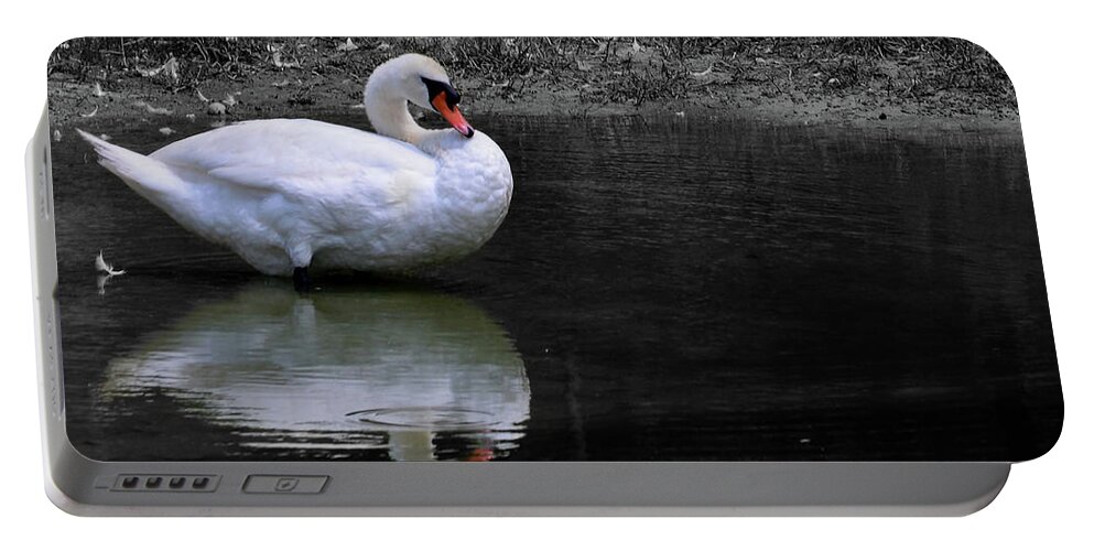Art Portable Battery Charger featuring the photograph Selective Swan by Bradley Dever