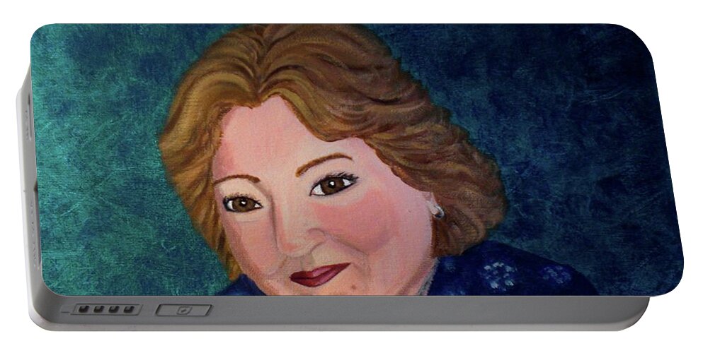 Portrait Portable Battery Charger featuring the painting Self Portrait by Nancy Sisco