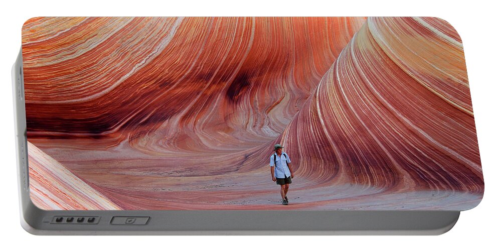 People Portable Battery Charger featuring the photograph Self Portrait - The Wave by Brett Pelletier