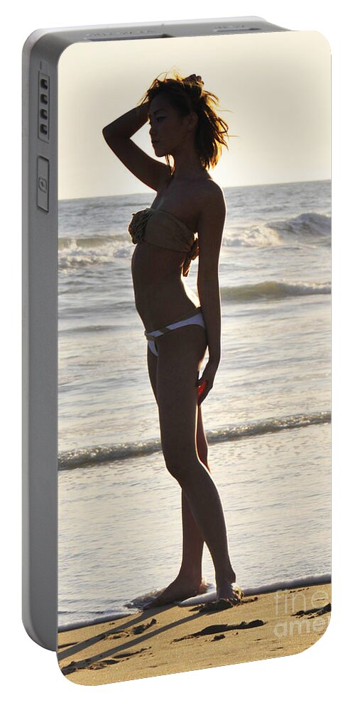 Glamour Photographs Portable Battery Charger featuring the photograph Self reflecting by Robert WK Clark