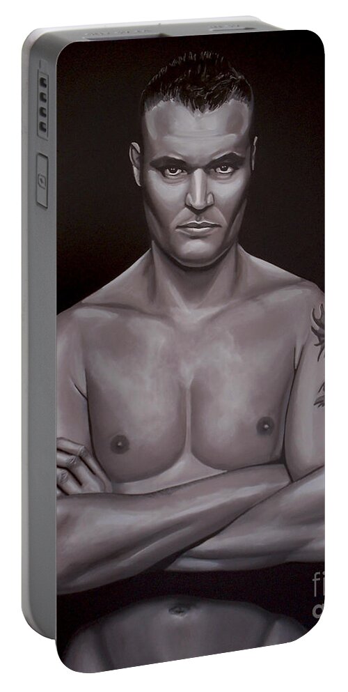 Semmy Schilt Portable Battery Charger featuring the painting Semmy Schilt by Paul Meijering